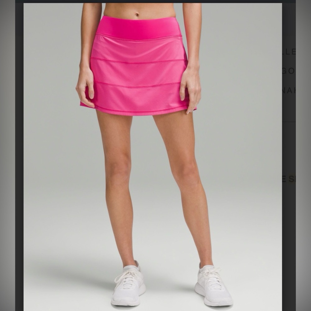 Lululemon Pace Rival mid rise skirt - Sonic Pink
size 10 - 
15” length